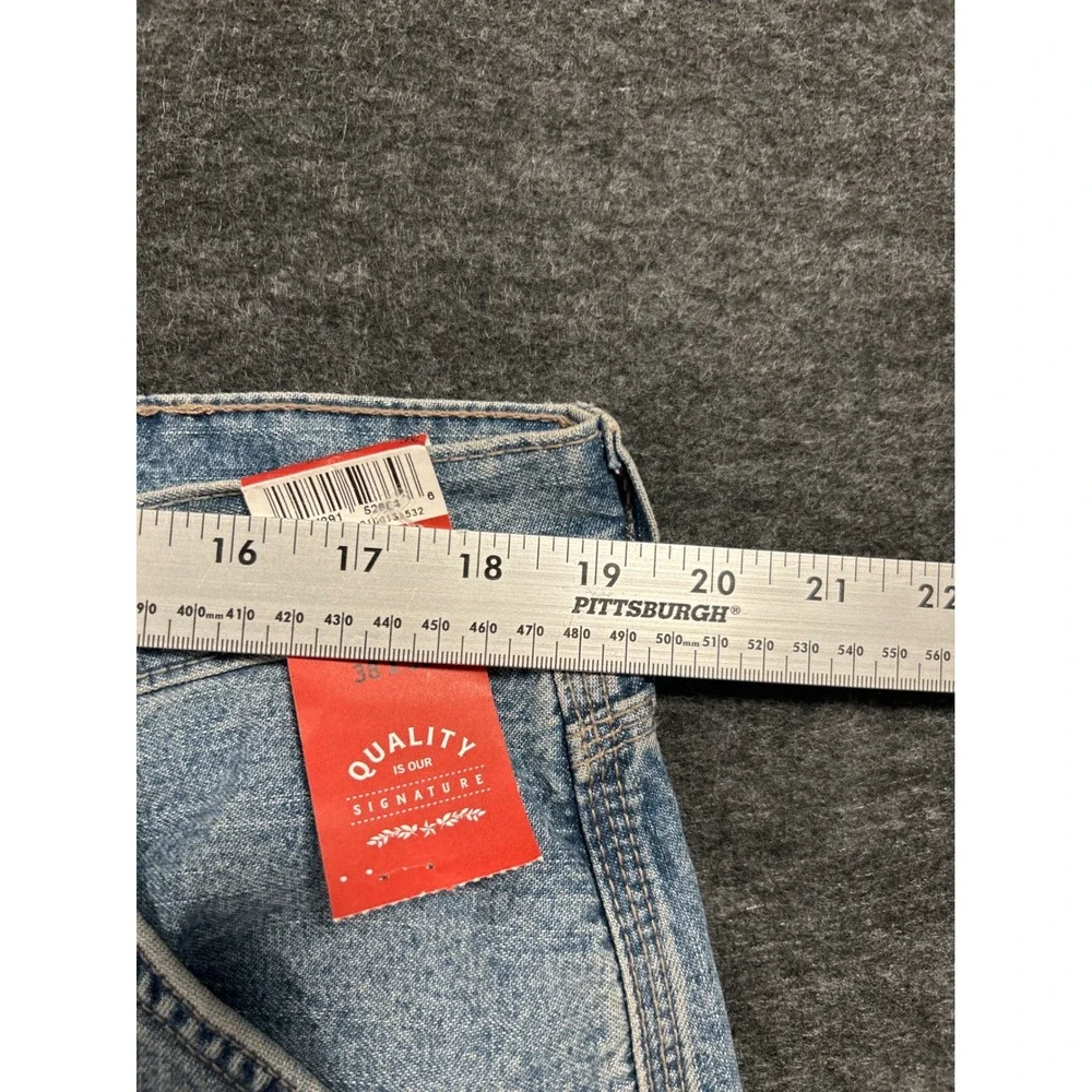 Levi Strauss Signature Carpenter Jeans Mens 38x32 Light Wash NEW Workwear Denim